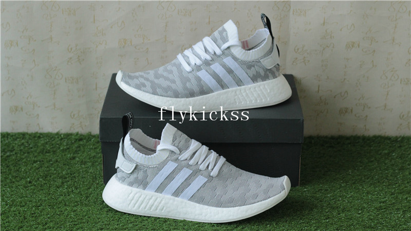 Adidas NMD R2 Primeknit Grey Pink BY9520 Real Boost